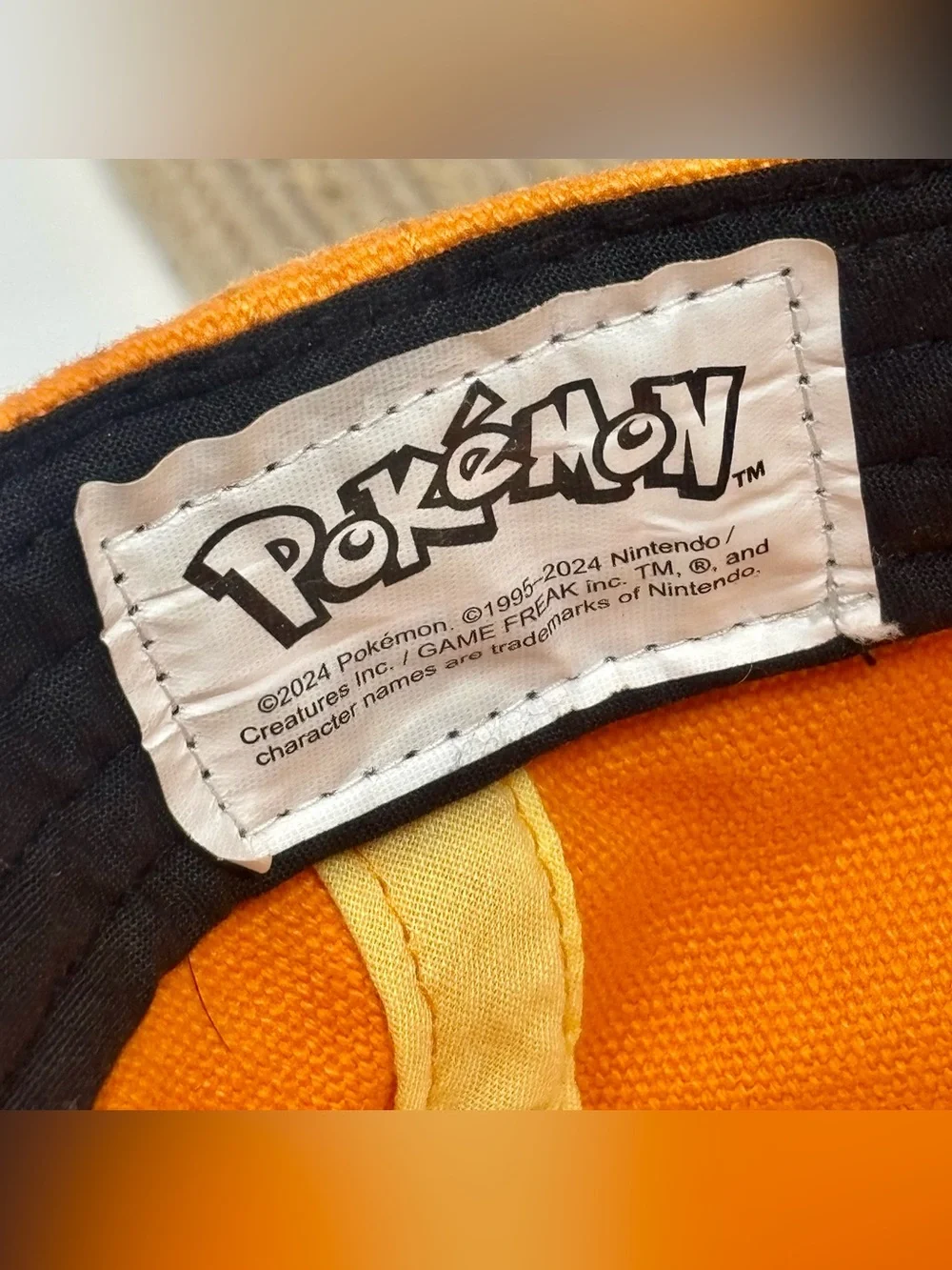Pokemon Charmander Big Face Men's Orange Canvas Adjustable Baseball Cap Hat